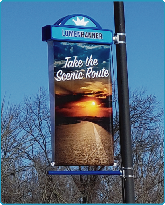 Lumen Banners display beautifully during the day.